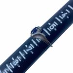 10K White Gold Marquise Blue Sapphire and Tiny 6 Diamonds Ring Size 6 Women’s Photo 5