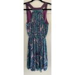 Charlie Jade  Women's Green Multicolored Sleeveless Silk Blend Mini Dress. Size S Photo 4