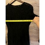 Iris  Black Dress size Small Cocktail Long bell Sleeves Short Lace Elegant Party Photo 7