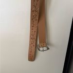 Vintage Y2K DKNY Floral Flower Embossed Tan Leather Belt Boho HoboWomen's Size M Photo 6