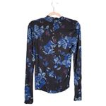 Free People Mock Turtleneck Gray Floral Long Sleeve Size Medium Fall Autumn Photo 1