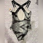 Calvin Klein NWT Urban outfitters  cross back logo bodysuit in black motif Photo 3