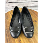 Women's Lauren Ralph Lauren Flats Black Silver Size 8.5 Photo 1