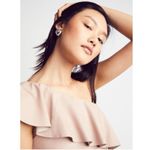 Free People Leather Dress XS Natalie Genuine One Shoulder Natural Cocktail Event Photo 3