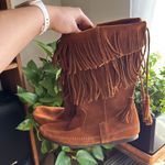 Minnetonka Brown Booties with Two Layer Fringe 9 Photo 3