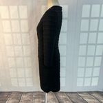 Tadashi Shoji black 3/4 sleeve body hugging banded cocktail dress size small Photo 5