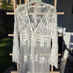 Long White Lace Swim Coverup Beach M Size M Photo 1