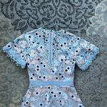TALULAH LA MAISON  Infatuation Floral Lace Mini Dress Blue Tan Small Photo 7