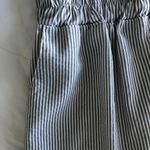 Brandy Gray And White Striped Flowy Shorts Photo 2