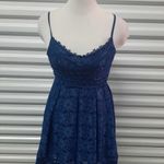 Nsr Provance Dress Women's Size XS Extra Small Blue Lace Sleeveless Photo 5