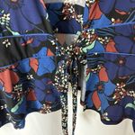 Susan Graver Black Floral Liquid Knit Long Sleeve Tie-Front Shrug Top XL Photo 5