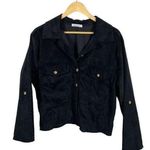 Vintage Women’s Italian Corduroy Shirt Jacket in Black One Size Size undefined Photo 1