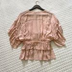 The Kooples NWOT  Ruffled Short Sleeved Top Size 1 Blouses Pink Womens Photo 7