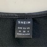 SheIn Black Solid PU Leather Cropped Tank Photo 5