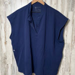 FIGS Rafaela Oversized Mandarin Collar Navy Blue Scrub Top Womens XXL Photo 0
