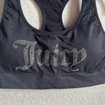 Juicy Couture Black Rhinestone Logo Racerback Sports Bling Bra Photo 1