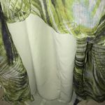 Luisa Spagnoli Women’s Leaf Print Flowy Deep V Neck Halter Dress Green Size 8 Photo 7