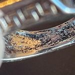 Vintage black resin S925 antique silver ring size 8 Photo 7