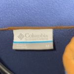 Columbia women’s 2 toned blue and brown pullover quarter button sweatshirt MD Photo 2