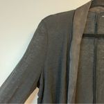 Majestic Filatures Cardigan Black 100% Linen Open Front Blazer Sz 1 (XS/S) EUC Photo 3