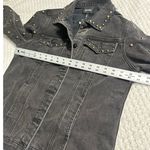 Driftwood  Geena Jacket Women's Medium Faded Black Studded Denim Jean Long Sleeve Photo 7