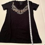 Leesburg Bikefest Women Size Medium Black Short Sleeve Shirt Fitted Biker V Photo 5