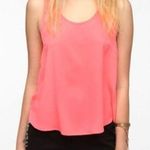 Jack by BB Dakota Samie Tank Top S Back Cutout Hot Neon Pink Scoop Neck Photo 0