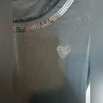 Moschino Jeans Vintage Black Sequin Y2K Heart Top Photo 5
