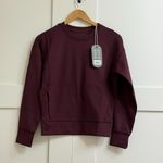 FIGS Cornelia FORMx Crewneck Scrub Top in Burgundy, Size XXS Photo 8