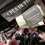 A pea in the pod Pea In A Pod Maternity Swim Black Floral Swimwear Halter Top Sz M Medium Photo 3