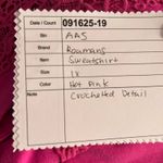 Roamans Womens Sweatshirt Size 1X Lace Detail French Terry Athleisure Oversized Pink Photo 14