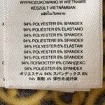 Michael Kors  logo monogram black gold stretch tunic blouse top size L Photo 9