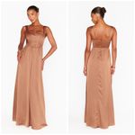 Show Me Your Mumu Nina Maxi Dress In Copper Luxe Satin Photo 1