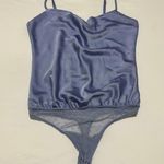Abercrombie & Fitch Women’s  Cowl Neck Purplish Blue Bodysuit Top Sz S Small Photo 0