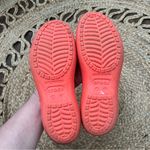 Crocs  Malindi Slip On Flats Size 7 Orange Sling Back Drop Cut Outs Round Toe Photo 2