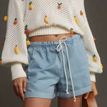 Farm Rio Crochet 3D Fruit Embellishments Sweater, Size M Photo 0