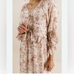 Polagram floral long sleeve maxi dress NWT large Photo 1