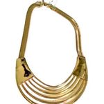 G by Gennaro herringbone gold tone statement necklace Photo 0