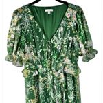 LC Lauren Conrad  Floral Green Midi Dress Photo 1