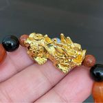 Handmade Natural Agate Carnelian Stone Pi Xiu Fengshui Lucky Stretch Bracelet Photo 11