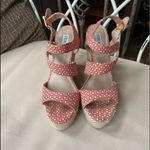 Steve Madden Jenny Printed Espadrille Wedge Sandal in Orange Size 7.5 Photo 5