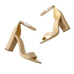 Sam Edelman Yaro Ankle Strap Sandal Beige Patent Ankle Strap Size 9.5 WIDE NWT Photo 1