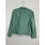 Womans Alfred Dunner Size 12 Petite Teal Zip Up Blazer Jacket Photo 1