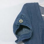 Vicki Blue Vintage Short Sleeve Jean Dress Dark Wash Denim Button Down Size PM Photo 2