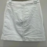 Free Press Free People White Denim Skirt  Size 6 Photo 2