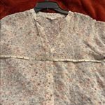 Blu Pepper Cream Floral Long Sleeve Dress Photo 4