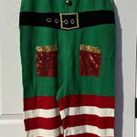 Festive Elf Costume Overalls Fred Meyer Large NWT christmas Sequins Green Photo 0