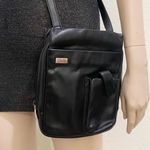 Perlina Vintage  New York Black Genuine Leather Sling Crossbody Bag Photo 1