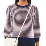 Kate Spade  New York Chevron Puff-Sleeve Sweater • Red White Blue Size XL NWT Photo 0