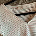 Loft Subtle Striped Casual Flutter Sleeve Dress Photo 6